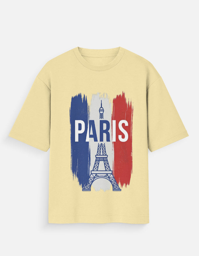 Paris Grunge Tricolor - Unisex Oversized T-Shirt