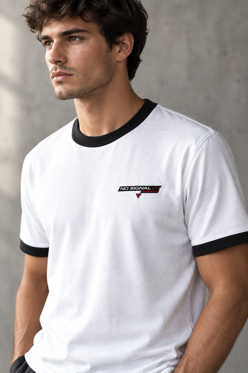 Cyber Samurai // "NO SIGNAL" Graphic Ringer Tee